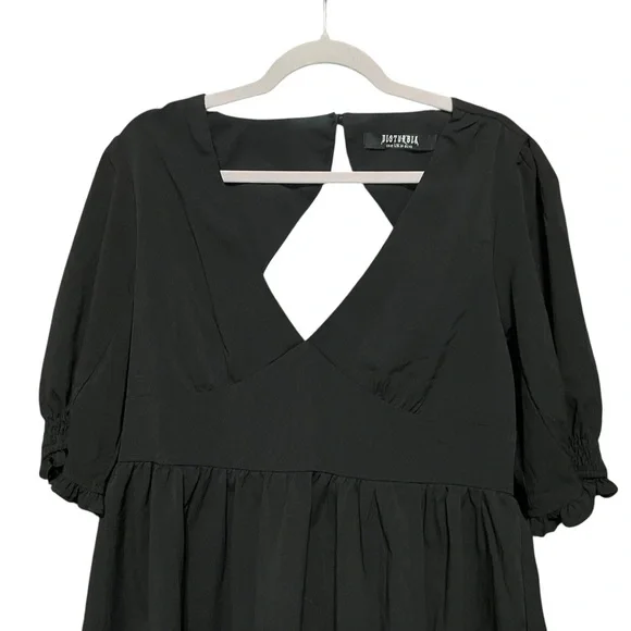 Disturbia Black Divination Textured Mini Dress Size 10 Goth Gothic whimsical - Picture 4 of 16